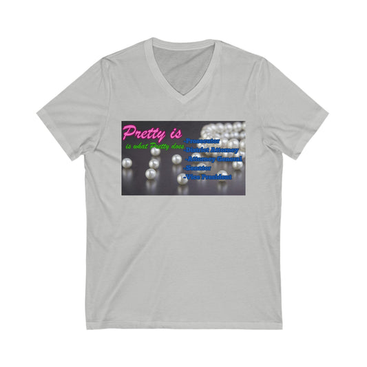 Pretty Pearls Short Sleeve V-Neck Tee