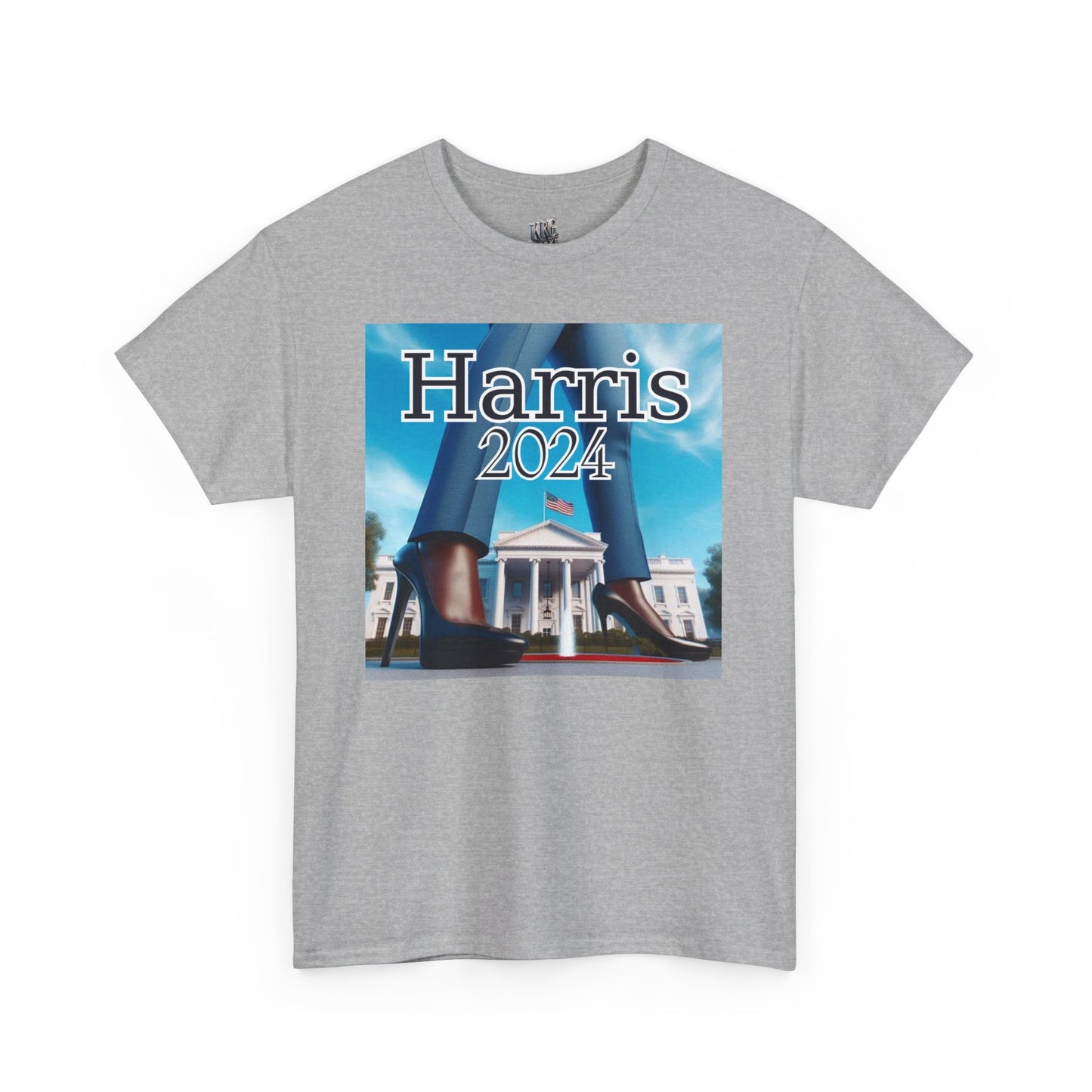 Black and White Harris 2024 Unisex Heavy Cotton Tee