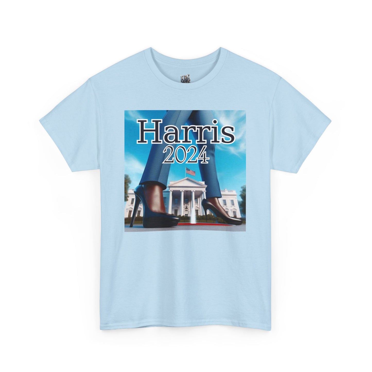 Black and White Harris 2024 Unisex Heavy Cotton Tee